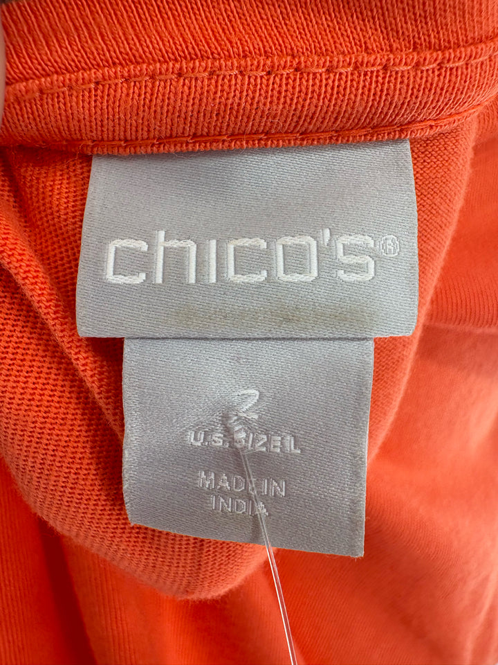 Size L Chico's Orange Shirt