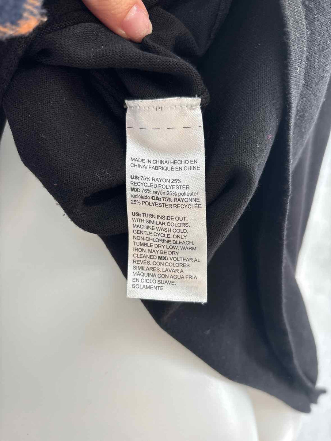 Size L Chico's Black Shirt