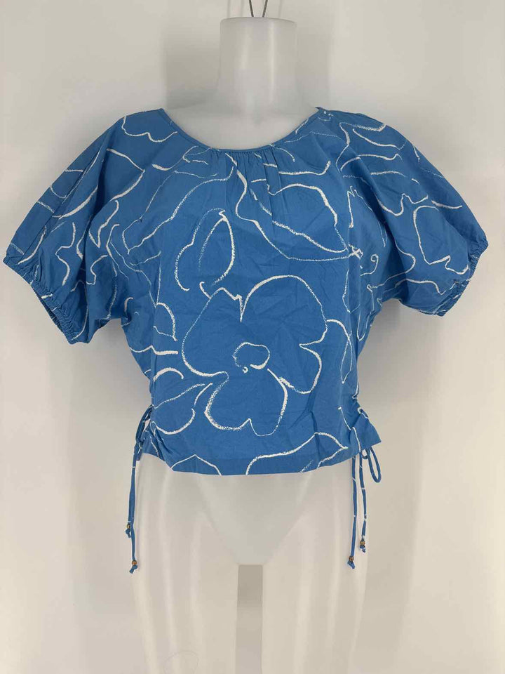 Size L MADEWELL Blue Print Shirt