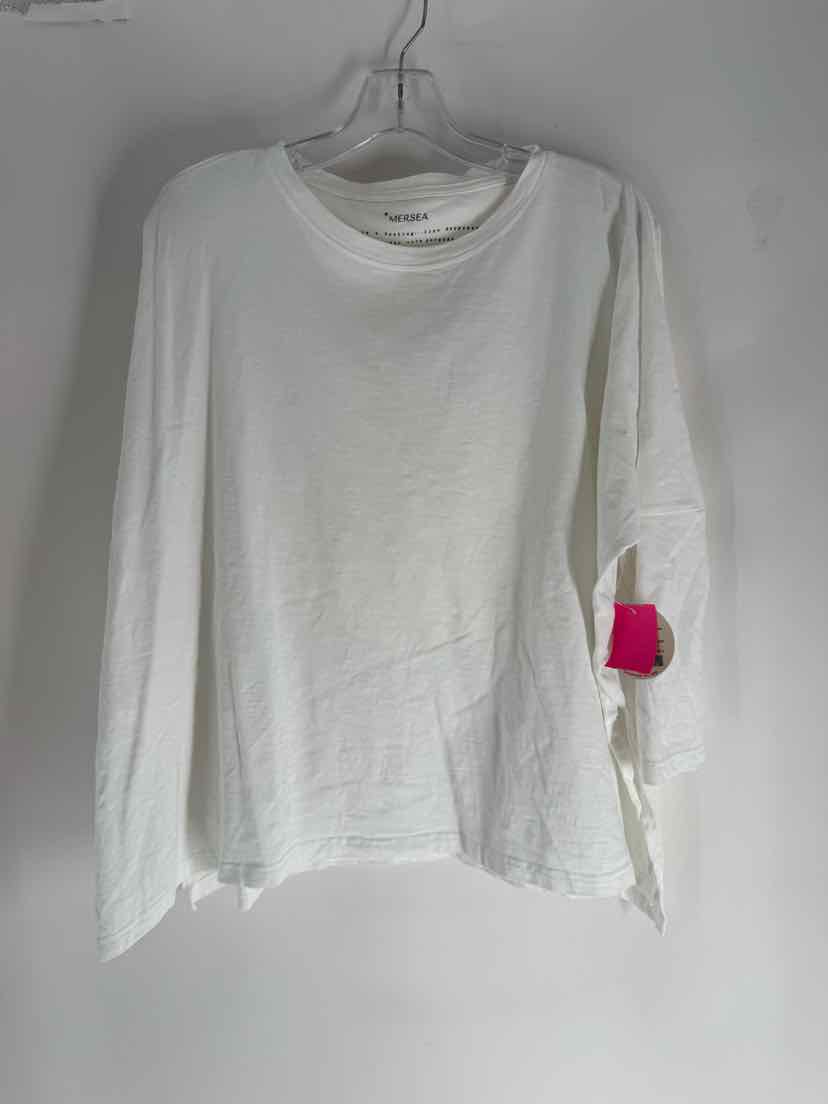 Size L MERSEA White Cotton Shirt