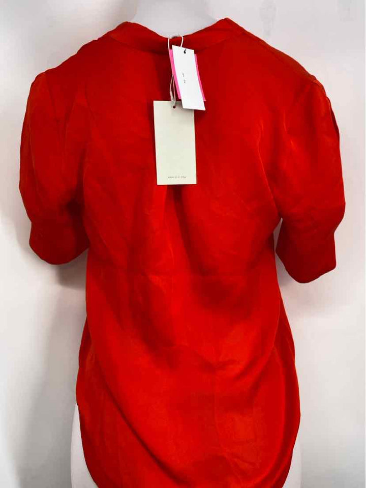 Size XS JOIE Red Silk Shirt