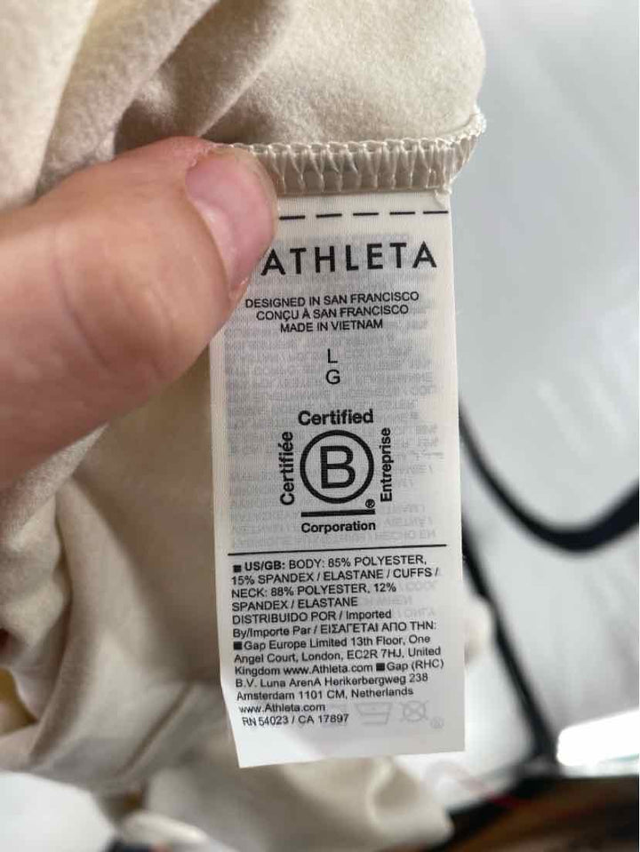 Size L Athleta Cream Shirt