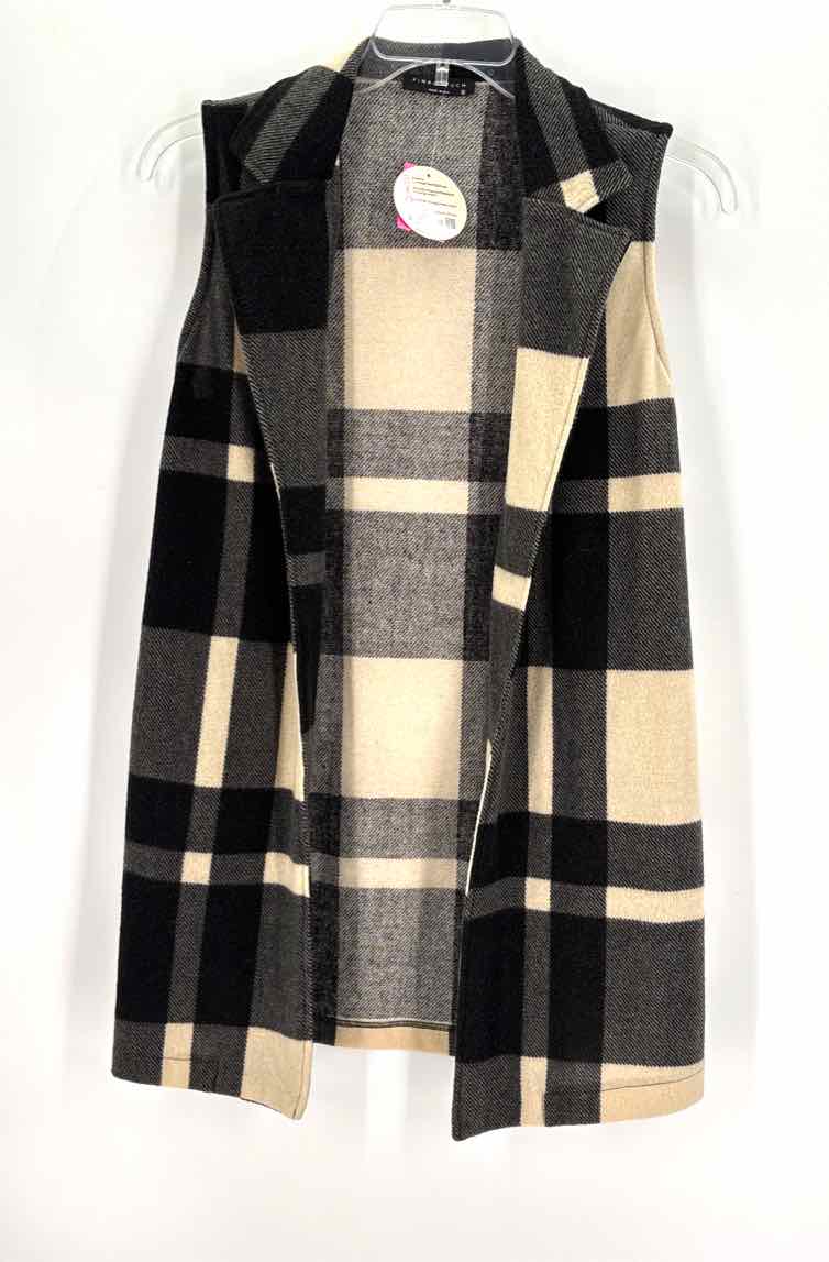 Size S Black Print Fleece Vest
