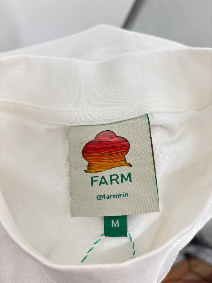 Size M FARM RIO White Cotton Dress
