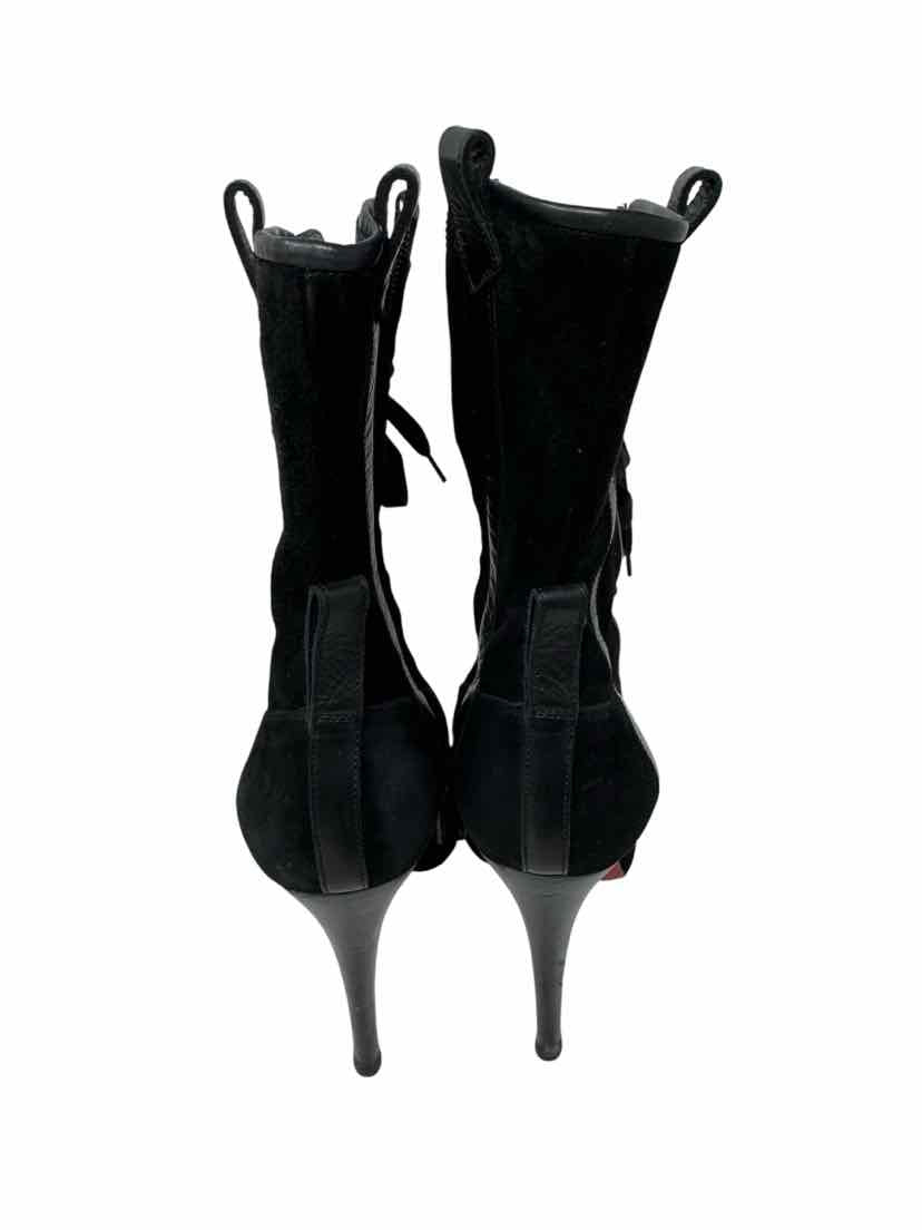 Shoe Size 37.5 CHRISTIAN LOUBOUTIN Black Suede Luxury - Boots