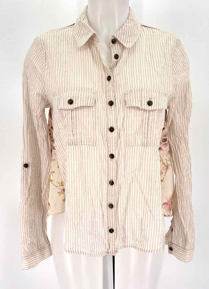 Size XS FREE PEOPLE Ivory Shirt