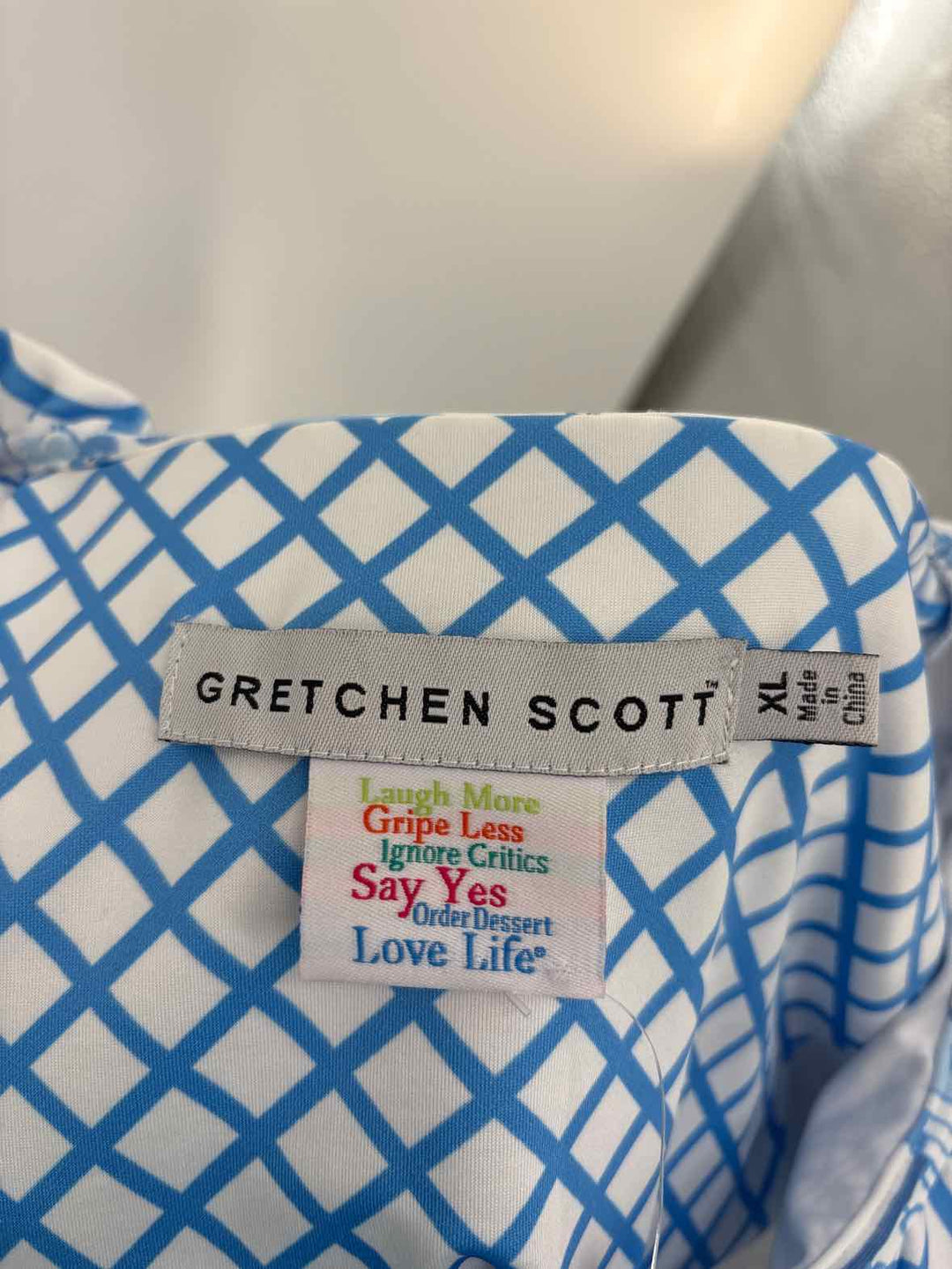Size XL Gretchen Scott White Print Dress
