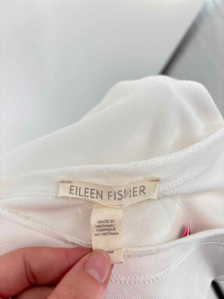 Size L Eileen Fisher White Cotton Dress