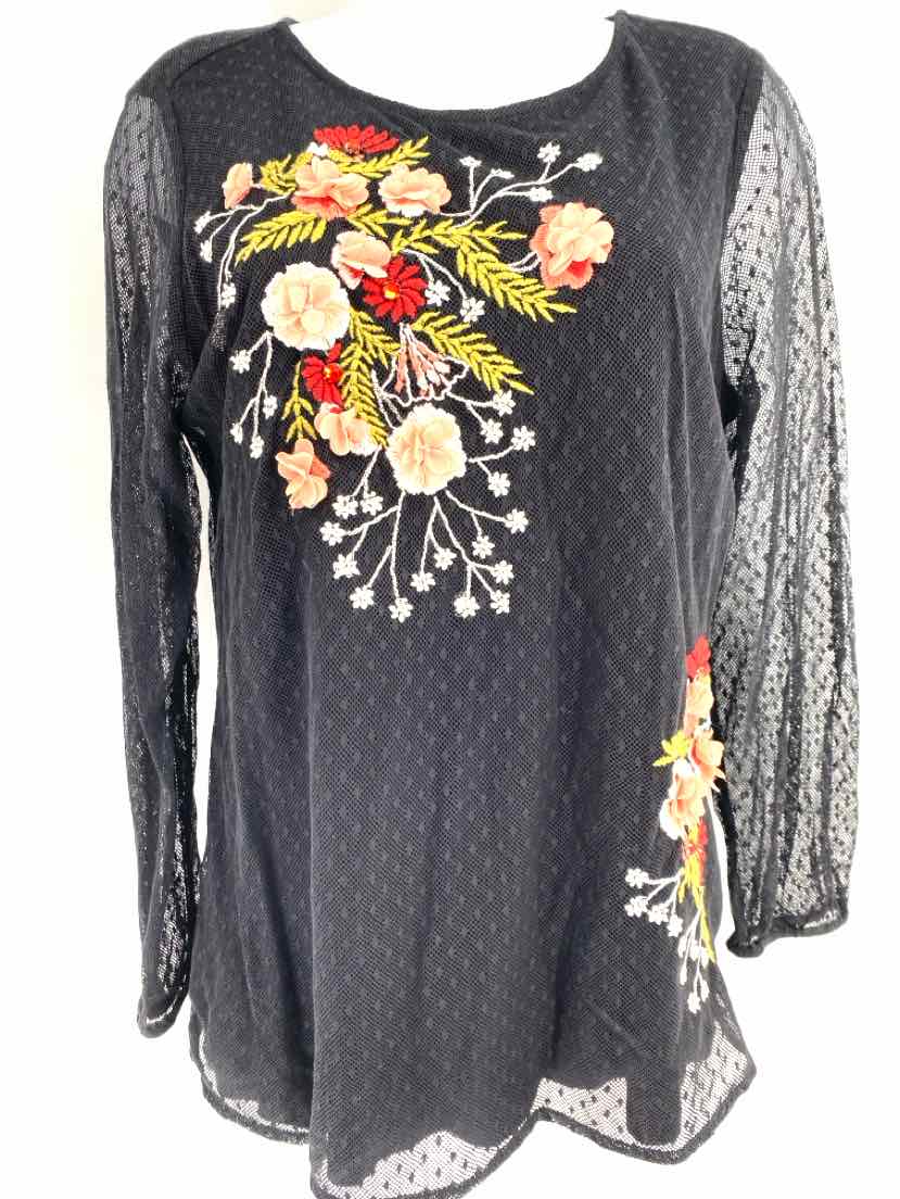 Size M Chico's Black Lace Shirt