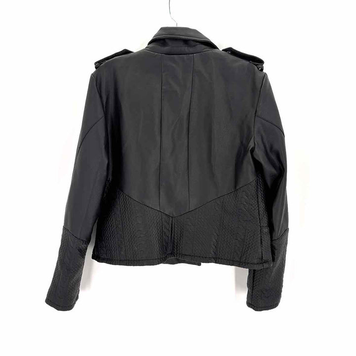 Size L NY & CO Black Faux Leather Jacket