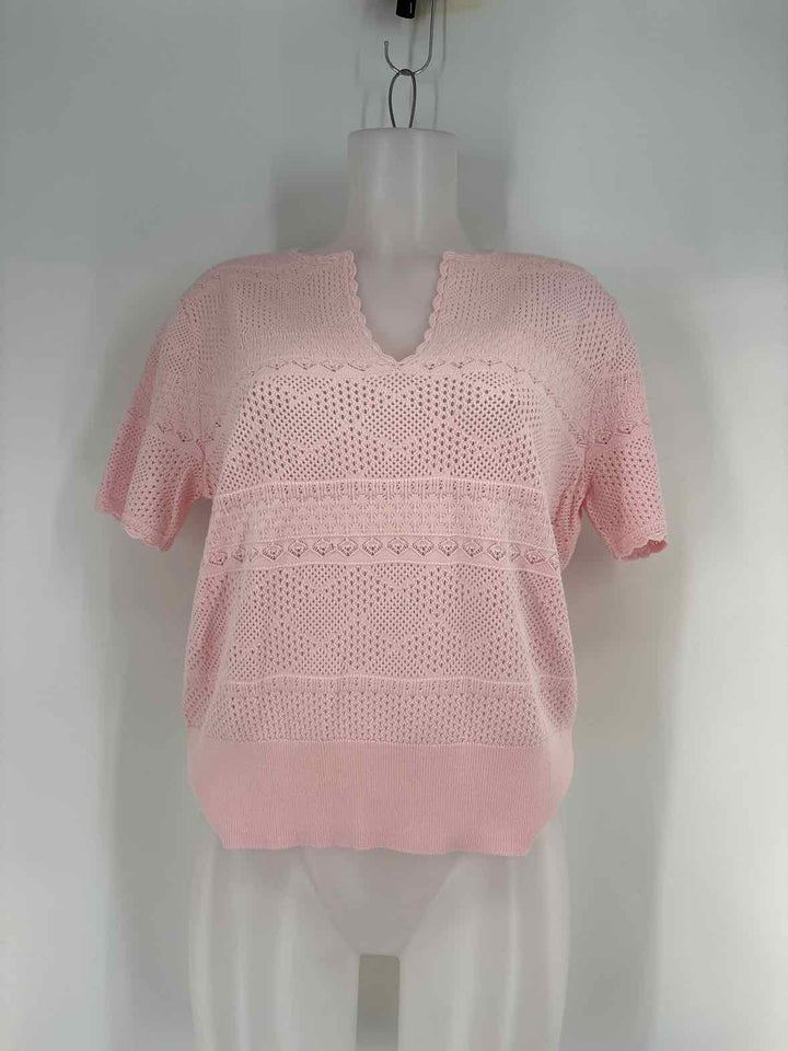 Size L Brooks Brothers Pink Knit Sweater