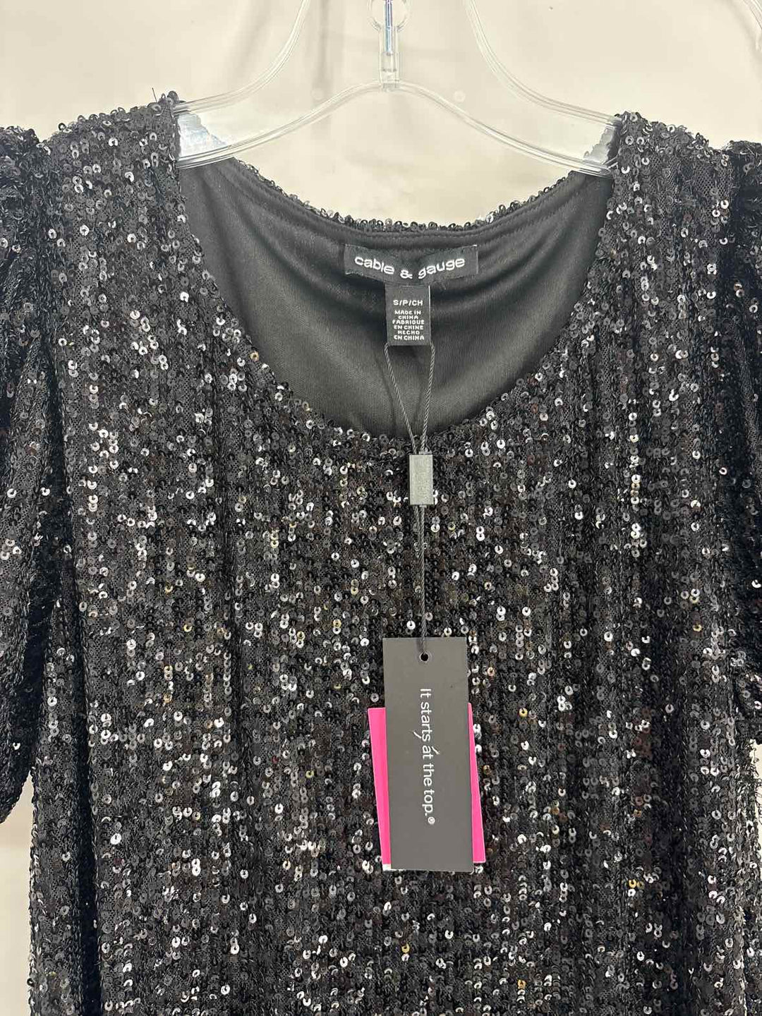 Size S CABLE &amp; GAUGE Black Dress