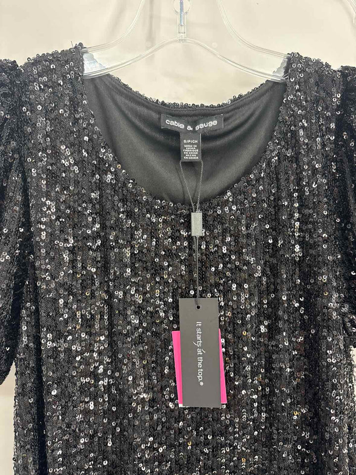Size S CABLE &amp; GAUGE Black Dress