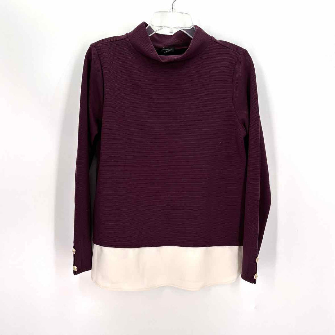Size M Ann Taylor Burgundy Knit Sweater