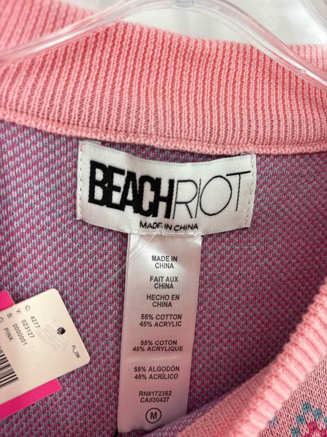 Size M BEACH BUNNY Pink Sweater