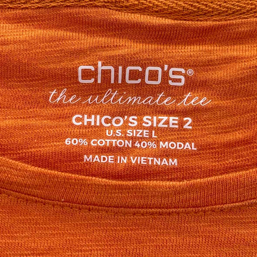 Size L Chico's Orange Shirt