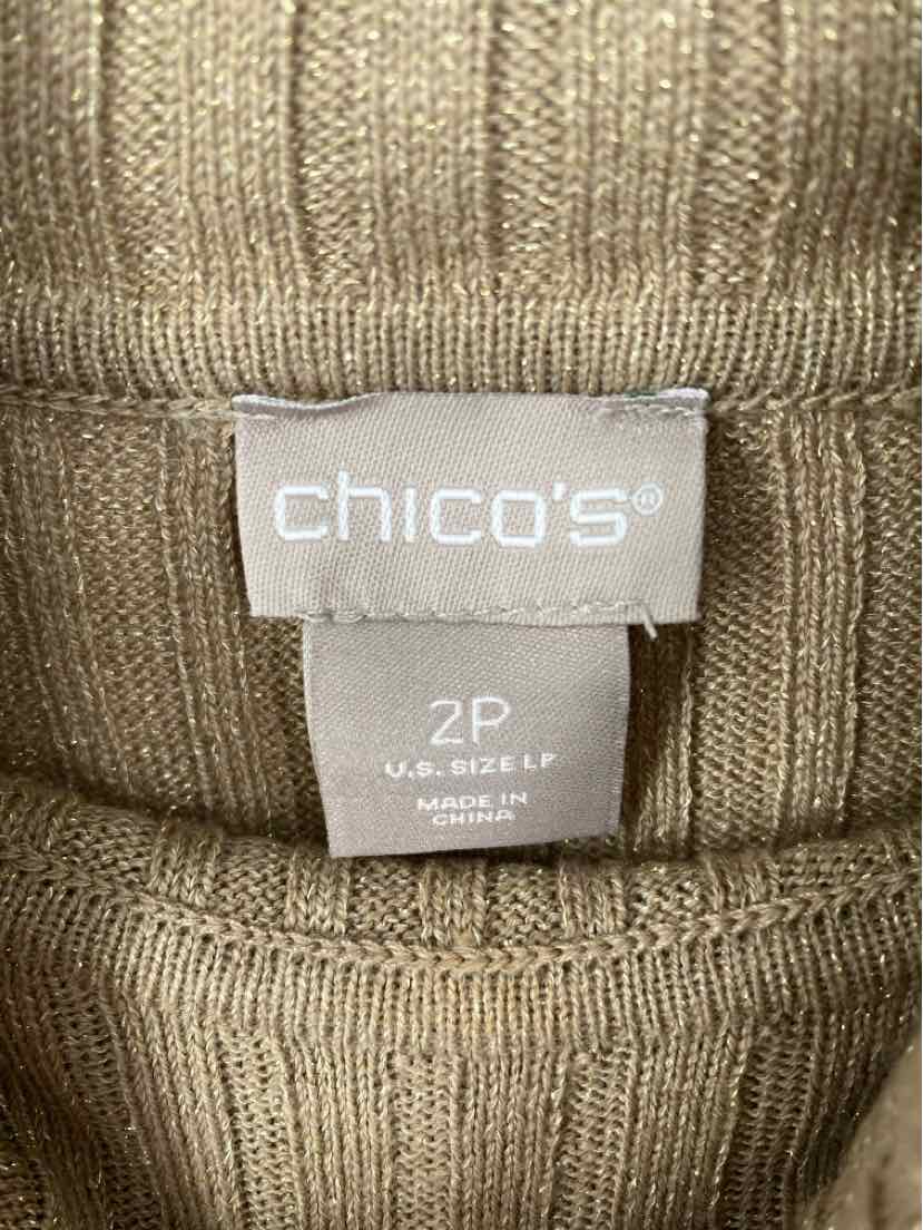 Size L Chico's Gold Knit Sweater