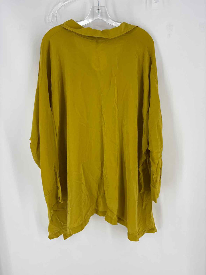 Size XL Eileen Fisher Lime Green Silk Shirt