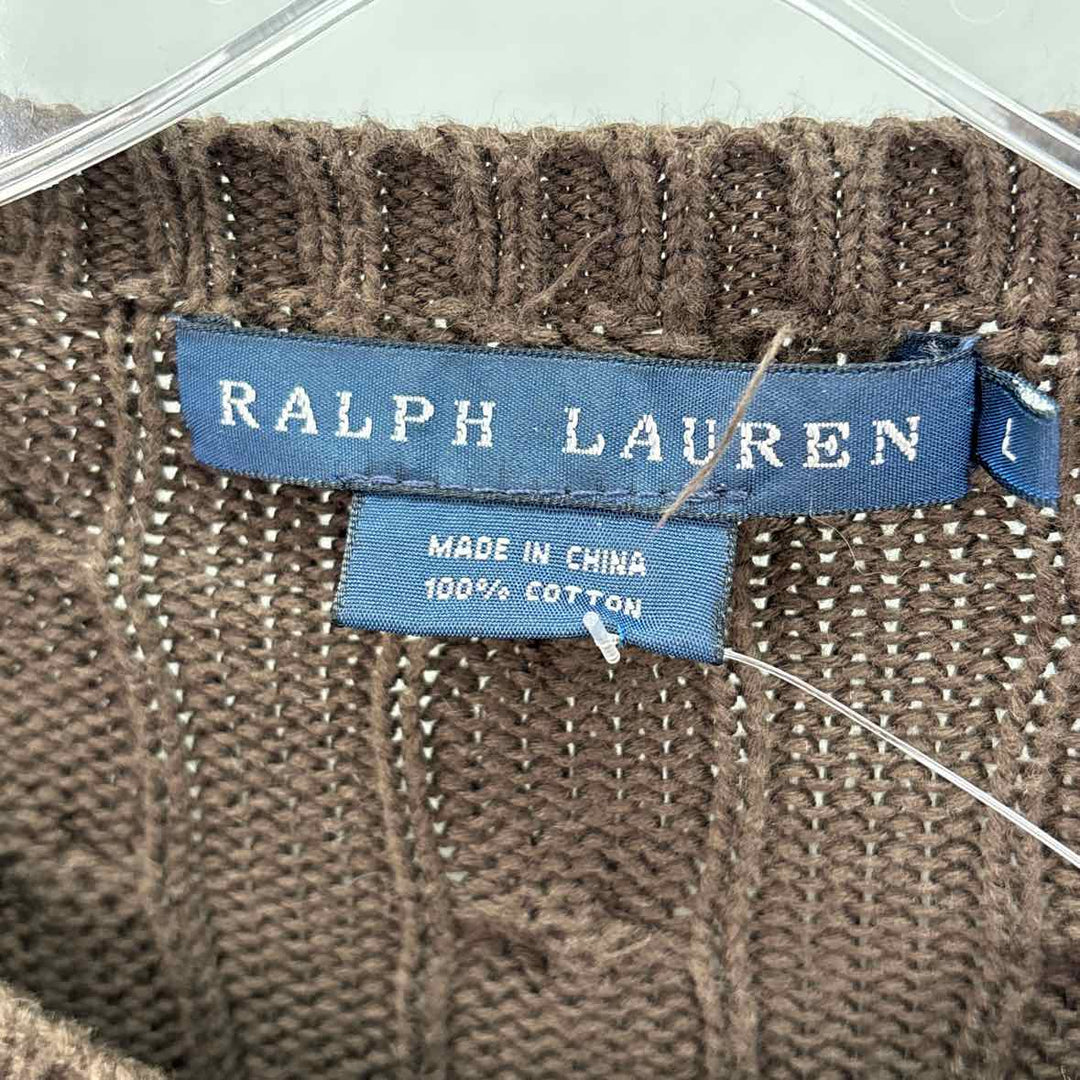 Size L RALPH LAUREN Brown Sweater