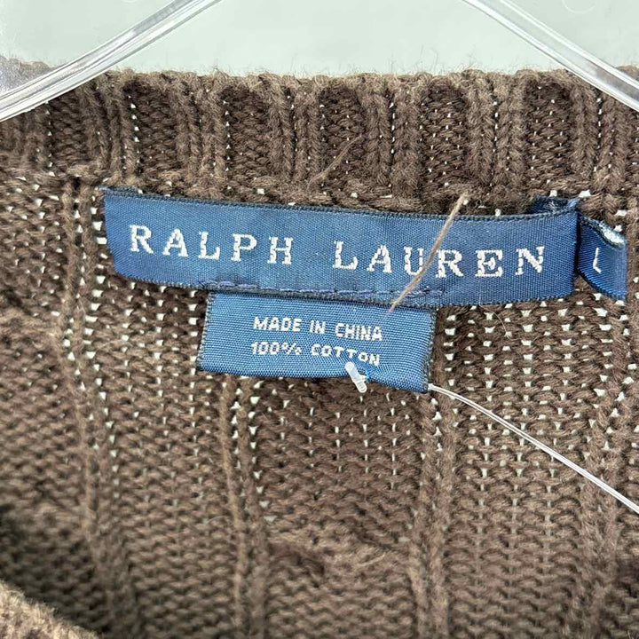 Size L RALPH LAUREN Brown Sweater