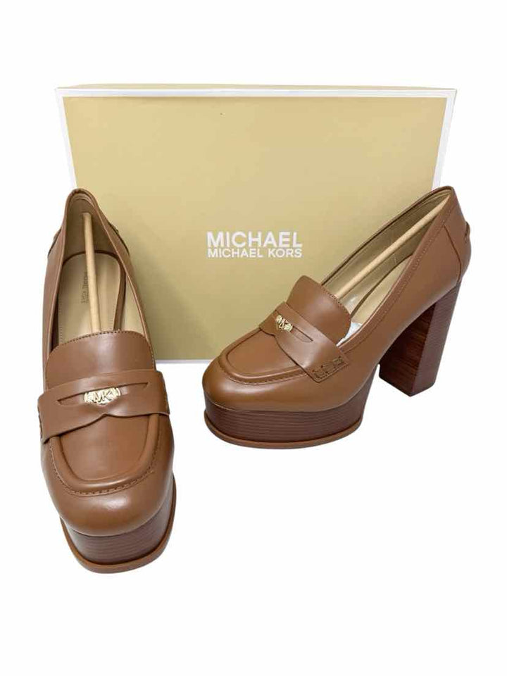 Shoe Size 9.5 Michael Kors Tan Leather Loafers