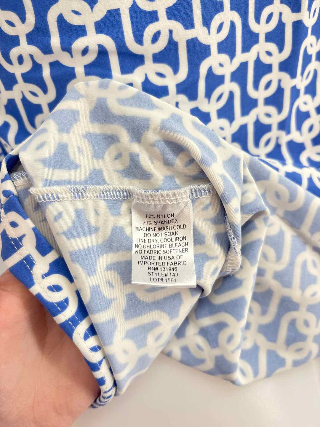 Size XS Blue Print Dress