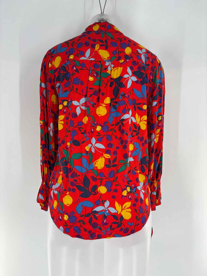 Size 6 MAEVE Red Print Shirt
