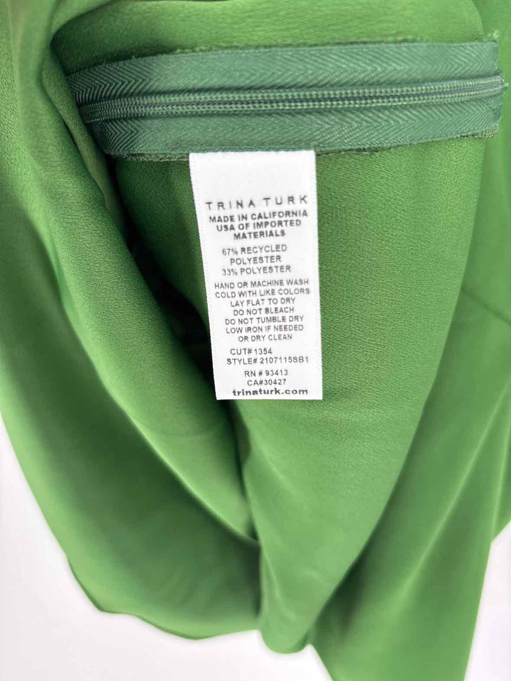 Size 6 TRINA TURK Green Shirt