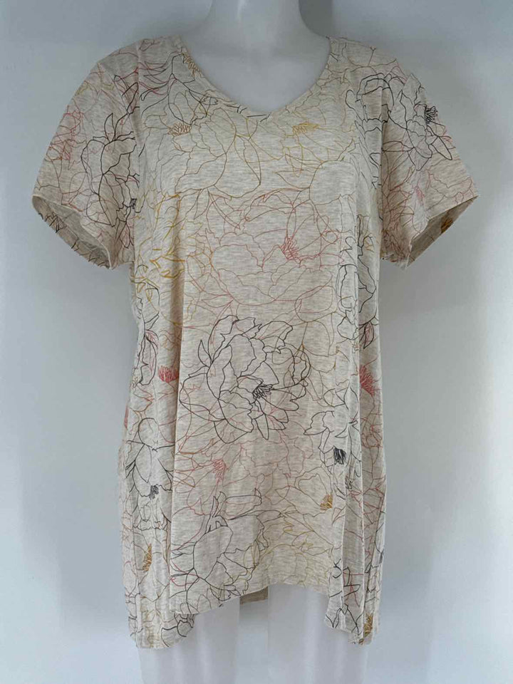 Size L J JILL TAN PRINT Shirt
