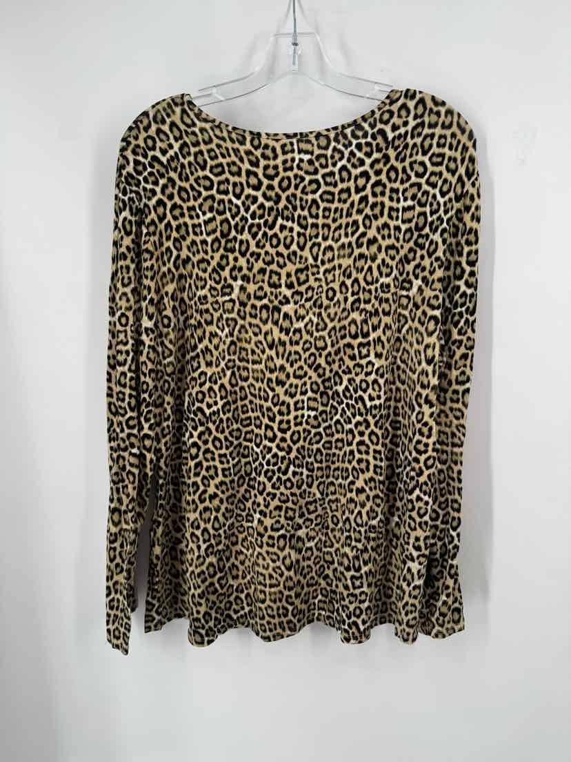 Size XL Chico's Brown Print Shirt