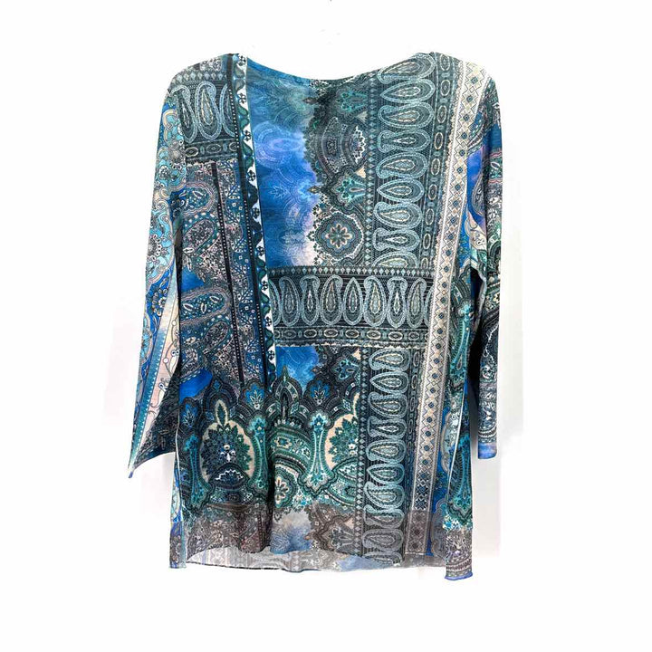 Size M Chico's Blue Mesh Shirt