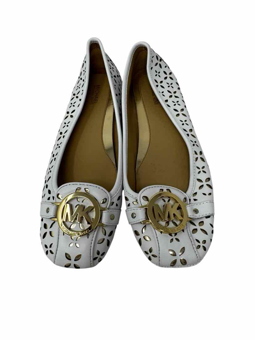 Shoe Size 9.5 Michael Kors White Flats