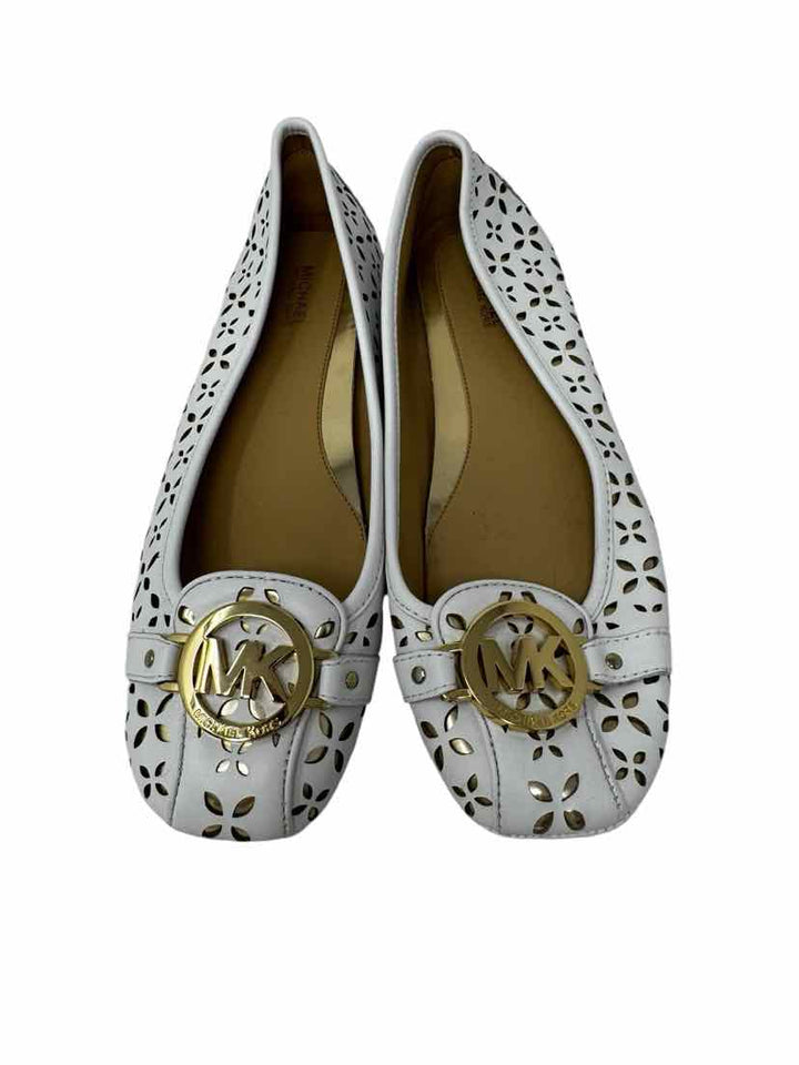 Shoe Size 9.5 Michael Kors White Flats
