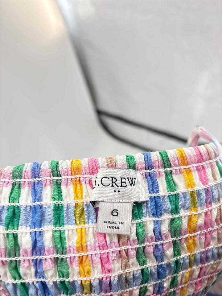 Size 6 J Crew Multi-Color Dress