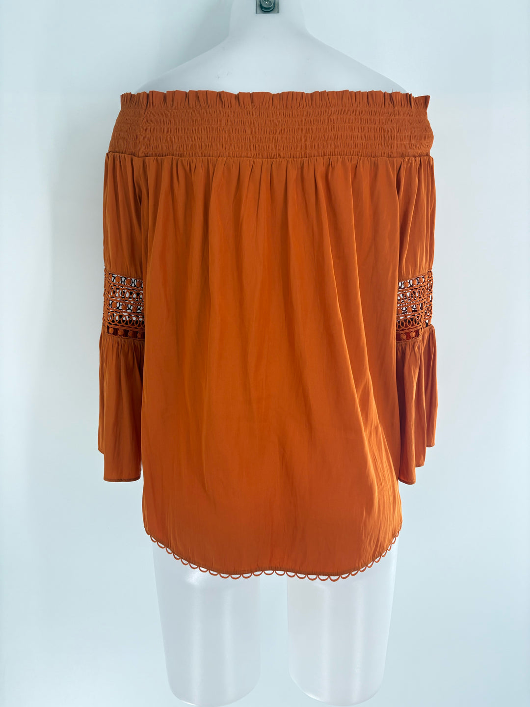Size M Chico's Orange Sateen Shirt