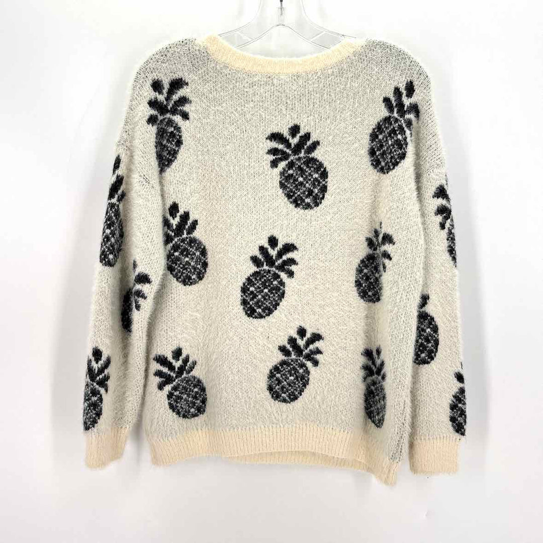 Size M Cream Knit Sequined Sweater