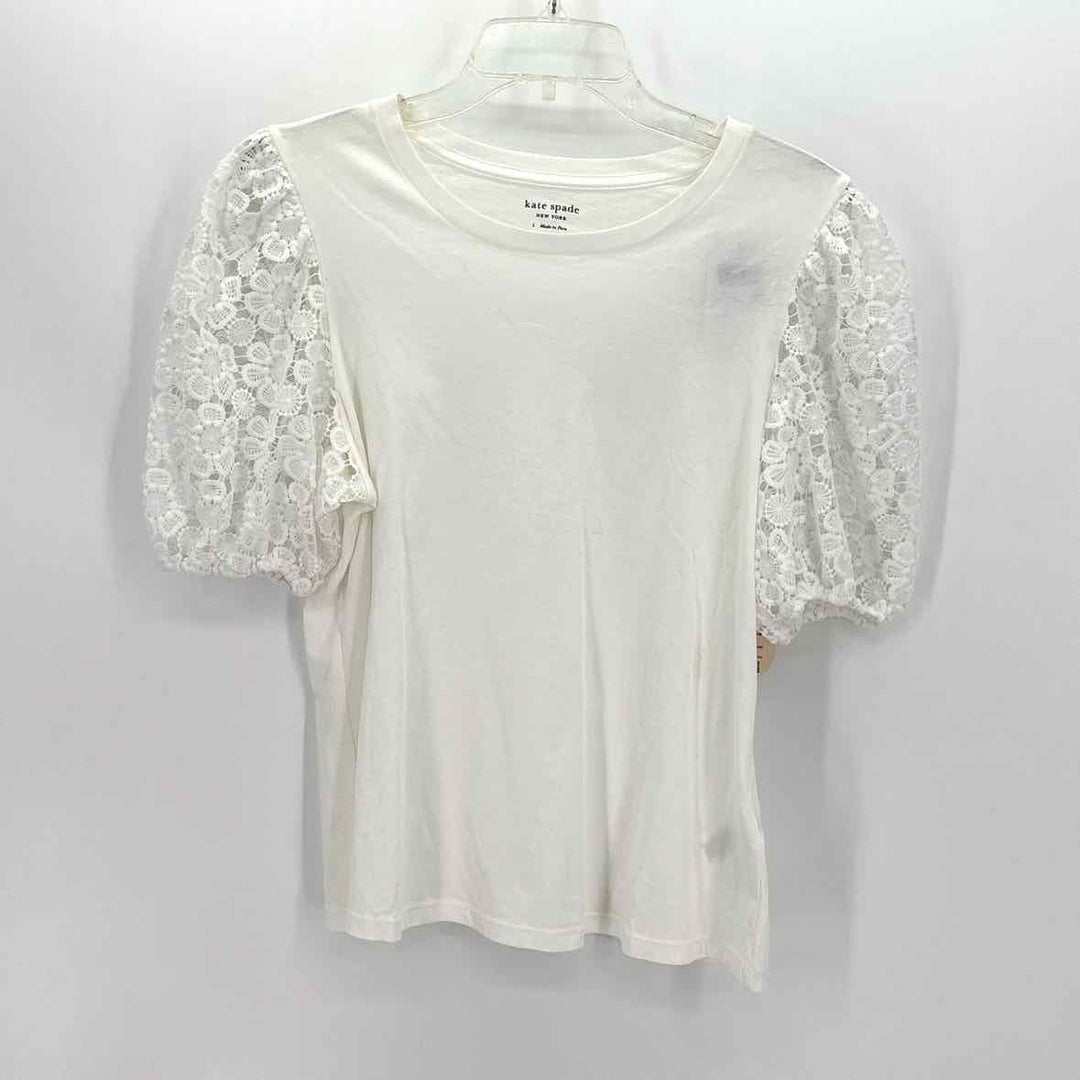 Size L Kate Spade White Lace Shirt