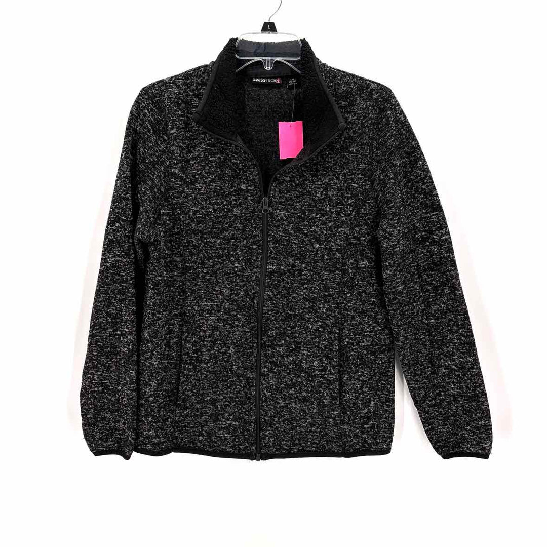 Size L Charcoal Knit Fleece Jacket