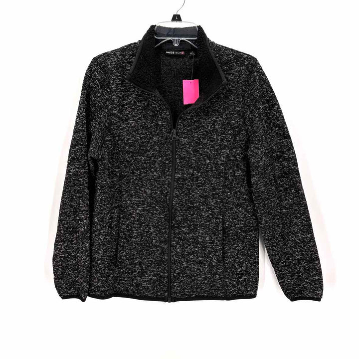 Size L Charcoal Knit Fleece Jacket