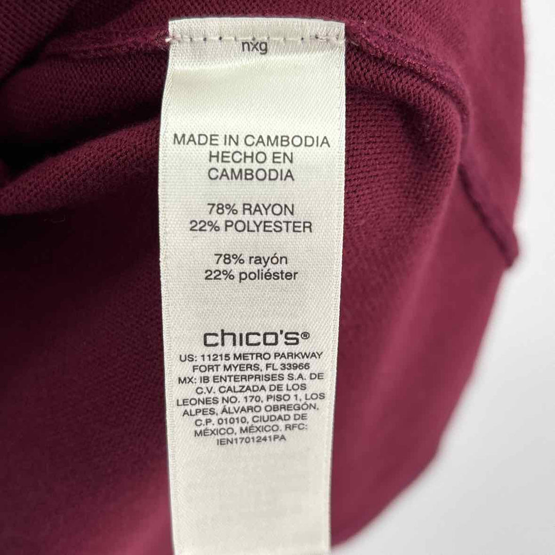 Size M Chico's Burgundy Sweater