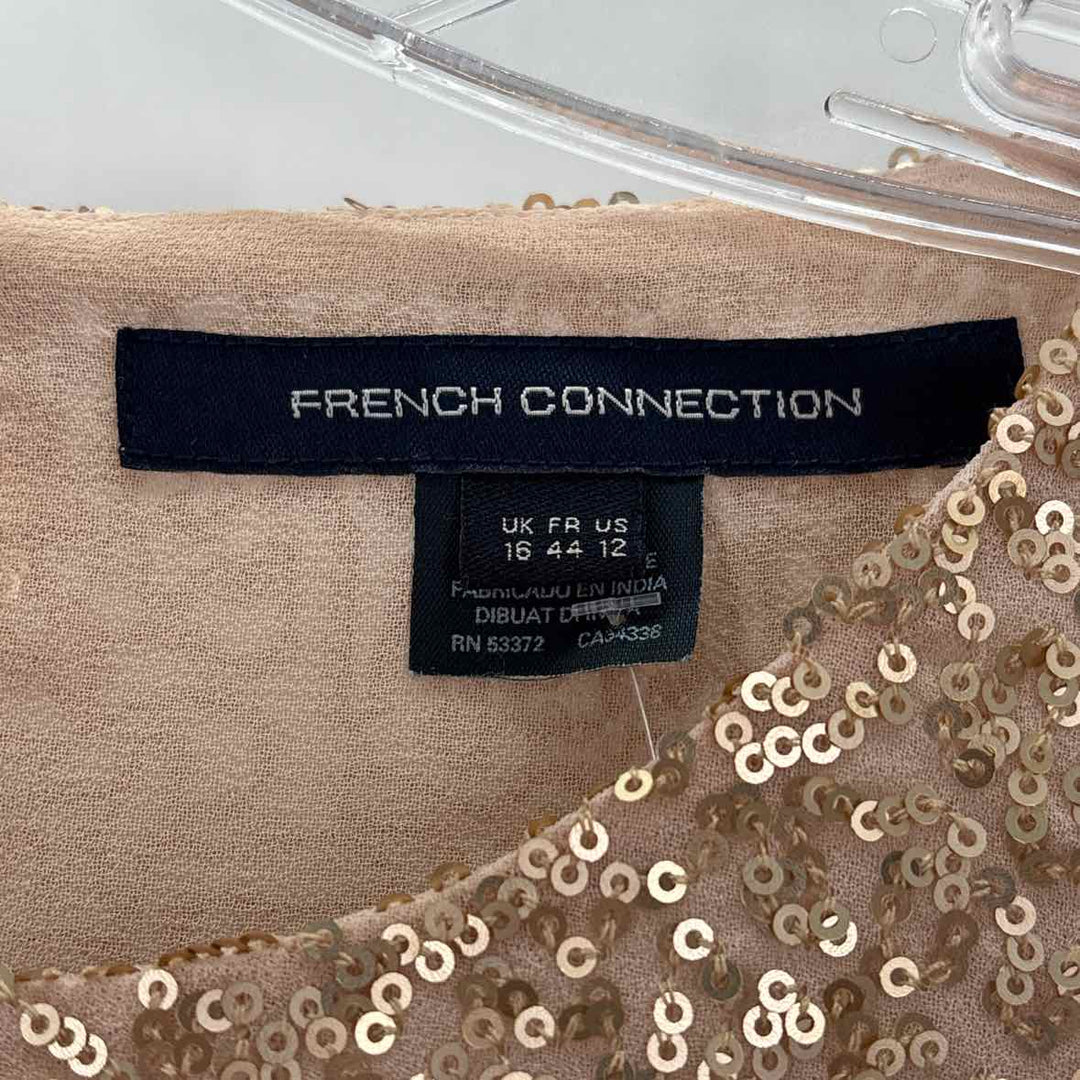 Size 12 FRENCH CONNECTION Gold Shirt