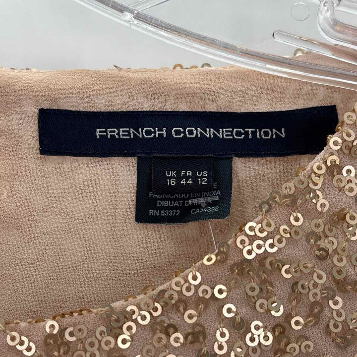 Size 12 FRENCH CONNECTION Gold Shirt