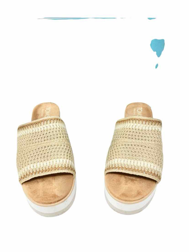 Shoe Size 8.5 Toms Tan Suede Sandals