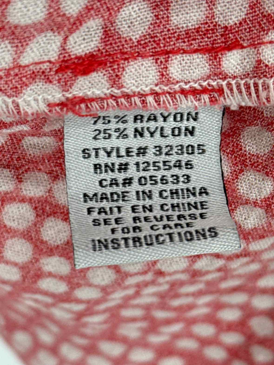 Size M Red Print Dress
