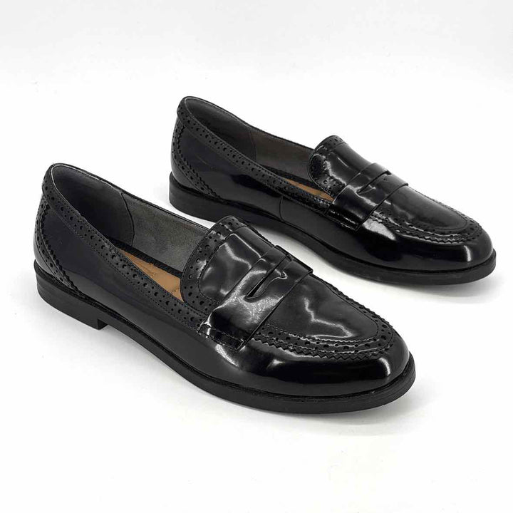 Shoe Size 9 KELLY & KATIE Black Faux Leather Loafers