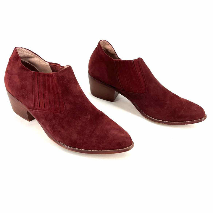 Shoe Size 10 Anthropologie Red Leather Boots