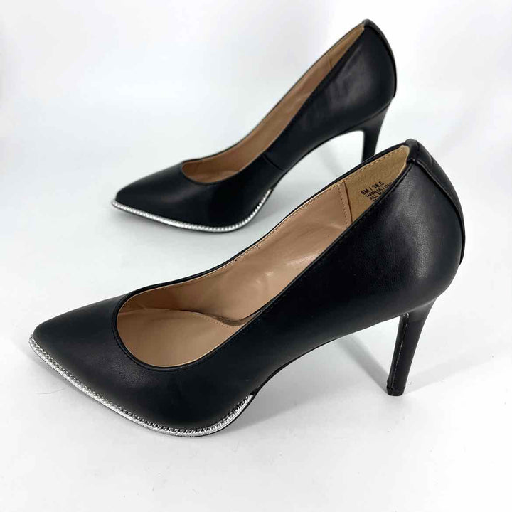 Shoe Size 8 BCBG Black Faux Leather Heels