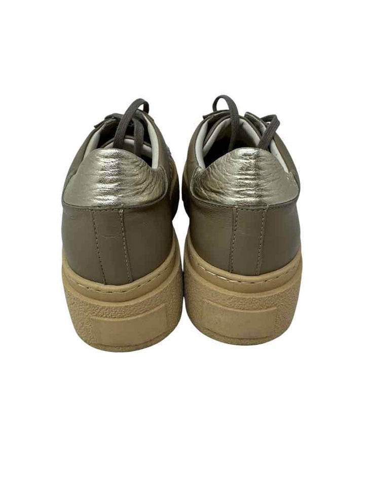 Shoe Size 40 Gold Leather Sneakers