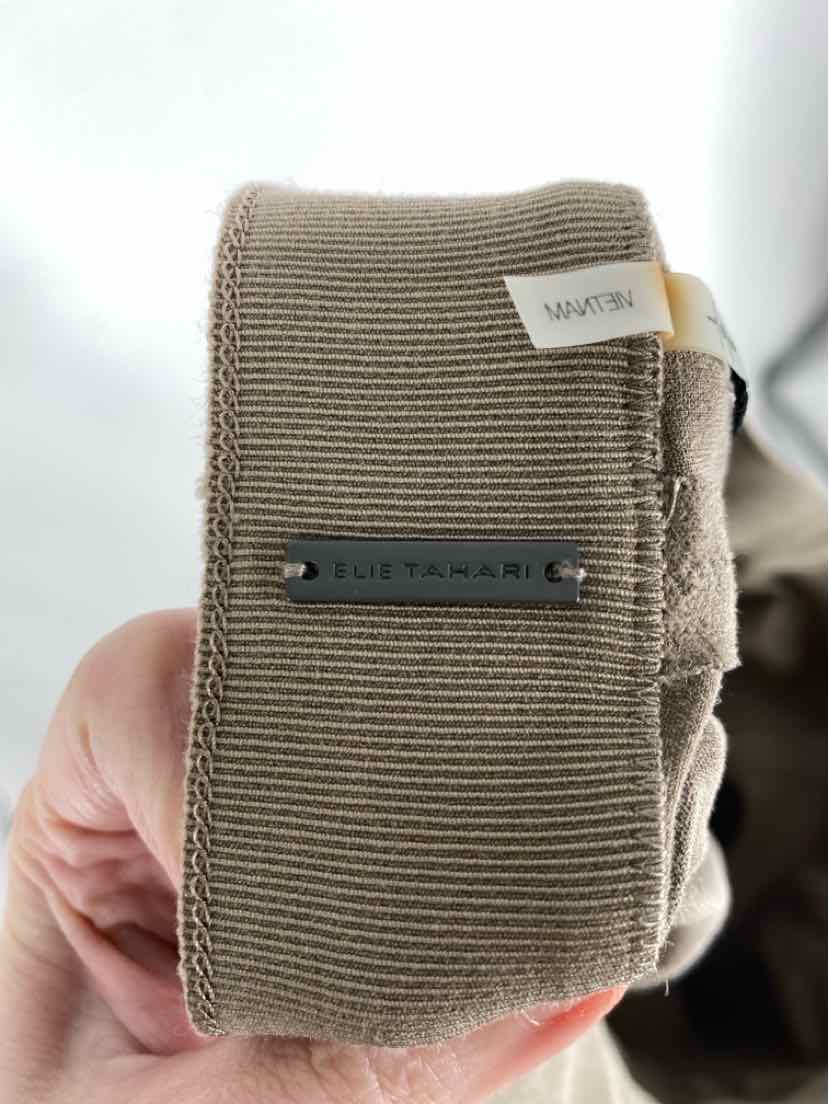 Size L TAHARI Tan Suede Down Pants