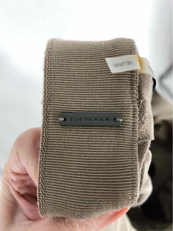 Size L TAHARI Tan Suede Down Pants